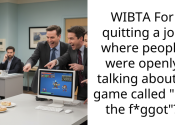 WIBTA For quitting a job where people were openly talking about a game called “k**l the f*ggot”?