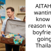 AITAH for wanting to know the reason why my boyfriend is going to Thailand?