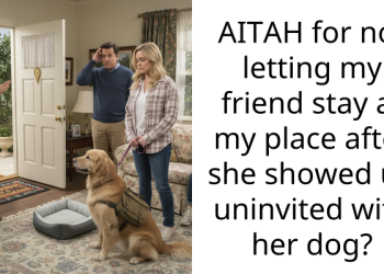 AITAH for not letting my friend stay at my place after she showed up uninvited with her dog?