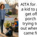AITA for asking a kid to please get off my porch and trying to find out where they came from?