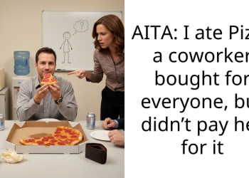 AITA: I ate Pizza a coworker bought for everyone, but didn’t pay her for it