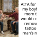 AITA for telling my boyfriend mom that I would cover or remove my tattoo of a man’s name?