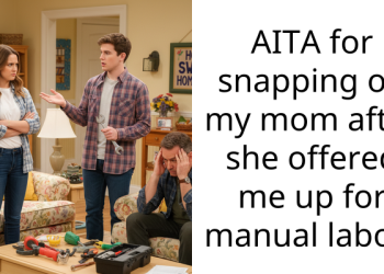 AITA for snapping on my mom after she offered me up for manual labor?