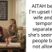 AITAH because I’m upset that my wife and I are temporarily separated and she’s seeing other people but I’m not allowed to