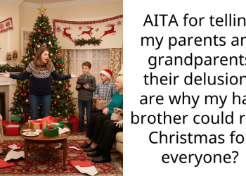 AITA for telling my parents and grandparents their delusions are why my half brother could ruin Christmas for everyone?