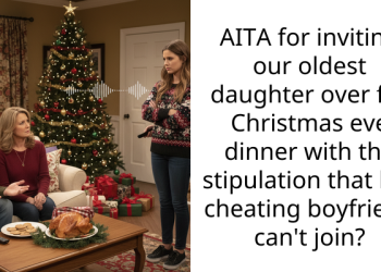 AITA for inviting our oldest daughter over for Christmas eve dinner with the stipulation that her cheating boyfriend can’t join?