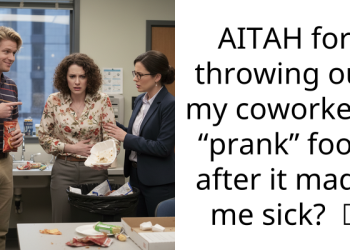 AITAH for throwing out my coworker’s “prank” food after it made me sick?