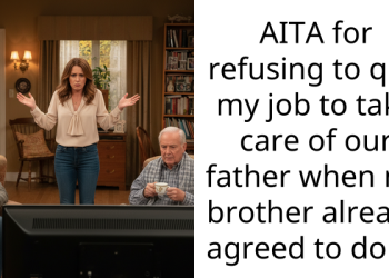AITA for refusing to quit my job to take care of our father when my brother already agreed to do it?