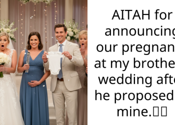 AITAH for announcing our pregnancy at my brother’s wedding after he proposed at mine.