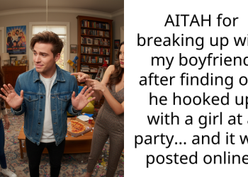 AITAH for breaking up with my boyfriend after finding out he hooked up with a girl at a party… and it was posted online?