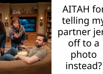 AITAH for telling my partner j**k off to a photo instead?