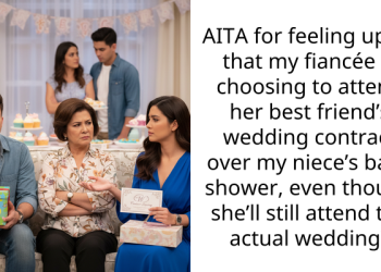 AITA for feeling upset that my fiancée is choosing to attend her best friend’s wedding contract over my niece’s baby shower, even though she’ll still attend the actual wedding?