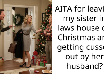 AITA for leaving my sister in laws house on Christmas and getting cussed out by her husband?