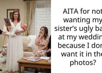 AITA for not wanting my sister’s ugly baby at my wedding because I don’t want it in the photos?