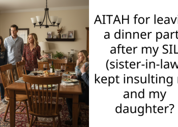 AITAH for leaving a dinner party after my SIL (sister-in-law) kept insulting me and my daughter?