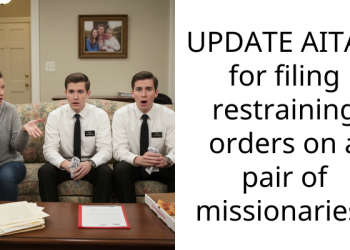 UPDATE AITAH for filing restraining orders on a pair of missionaries?