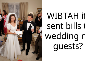 WIBTAH if I sent bills to wedding my guests?