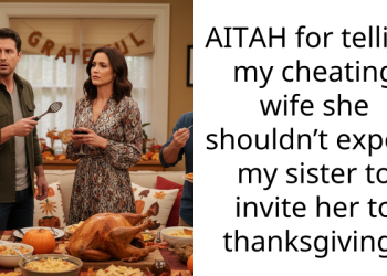 AITAH for telling my cheating wife she shouldn’t expect my sister to invite her to thanksgiving?
