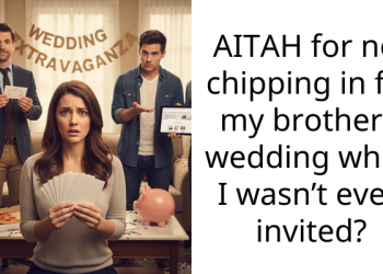 AITAH for not chipping in for my brother’s wedding when I wasn’t even invited?