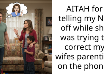 AITAH for telling my NIL off while she was trying to correct my wifes parenting on the phone?
