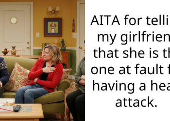 AITA for telling my girlfriend that she is the one at fault for having a heart attack.