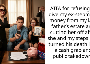 AITA for refusing to give my ex-stepmom money from my late father’s estate and cutting her off after she and my stepsister turned his death into a cash grab and public takedown?