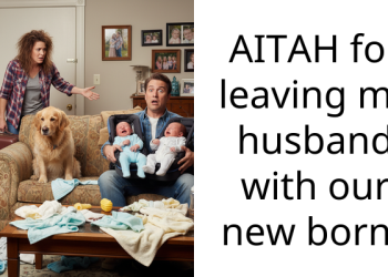 AITAH for leaving my husband with our new borns