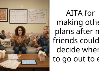 AITA for making other plans after my friends couldn’t decide where to go out to eat