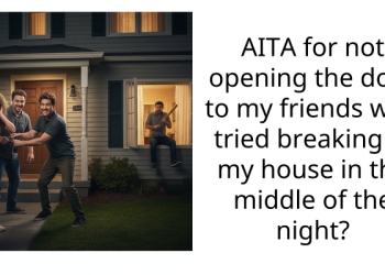 AITA for not opening the door to my friends who tried breaking in my house in the middle of the night?