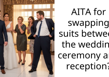 AITA for swapping suits between the wedding ceremony and reception?