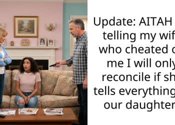 Update: AITAH for telling my wife who cheated on me I will only reconcile if she tells everything to our daughter?