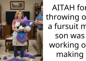 AITAH for throwing out a fursuit my son was working on making