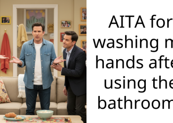 AITA for washing my hands after using the bathroom?