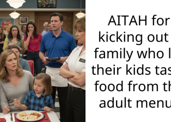 AITAH for kicking out a family who let their kids taste food from the adult menu?