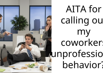 AITA for calling out my coworkers unprofessional behavior?