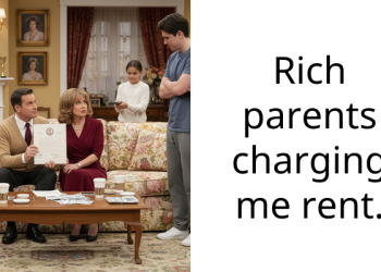 Rich parents charging me rent.