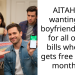 AITAH for wanting my boyfriend to pay for all of our bills when he gets free money monthly??