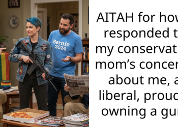 AITAH for how I responded to my conservative mom’s concerns about me, a liberal, proudly owning a gun.