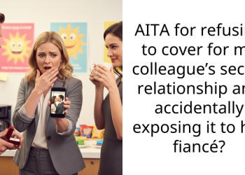 AITA for refusing to cover for my colleague’s secret relationship and accidentally exposing it to her fiancé?