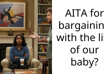 AITA for bargaining with the life of our baby?