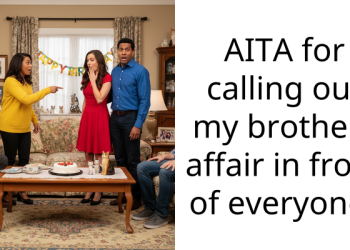 AITA for calling out my brothers affair in front of everyone?