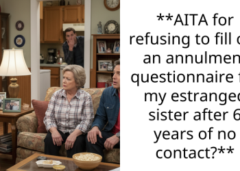 **AITA for refusing to fill out an annulment questionnaire for my estranged sister after 6 years of no contact?**
