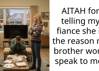 AITAH for telling my fiance she is the reason my brother won’t speak to me?