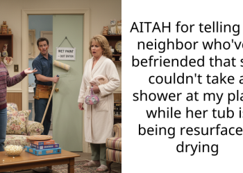 AITAH for telling my neighbor who’ve I befriended that she couldn’t take a shower at my place while her tub is being resurfaced/ drying
