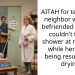 AITAH for telling my neighbor who’ve I befriended that she couldn’t take a shower at my place while her tub is being resurfaced/ drying