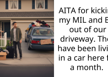 AITA for kicking my MIL and BIL out of our driveway. They have been living in a car here for a month.
