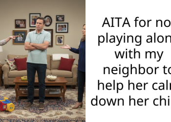 AITA for not playing along with my neighbor to help her calm down her child?