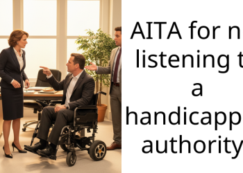 AITA for not listening to a handicapped authority?