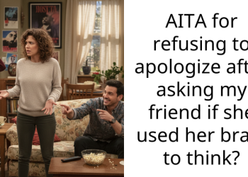 AITA for refusing to apologize after asking my friend if she used her brain to think?