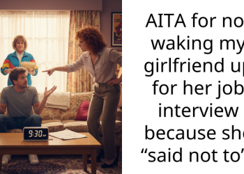AITA for not waking my girlfriend up for her job interview because she “said not to”?